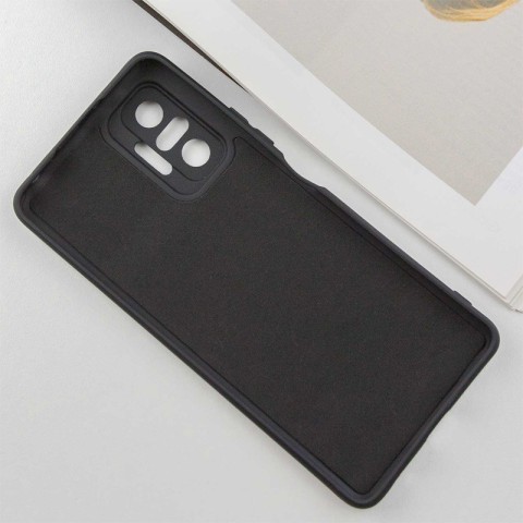 Чохол TPU GETMAN Liquid Silk Full Camera для Xiaomi Redmi Note 10 Pro / 10 Pro Max Чорний / Black