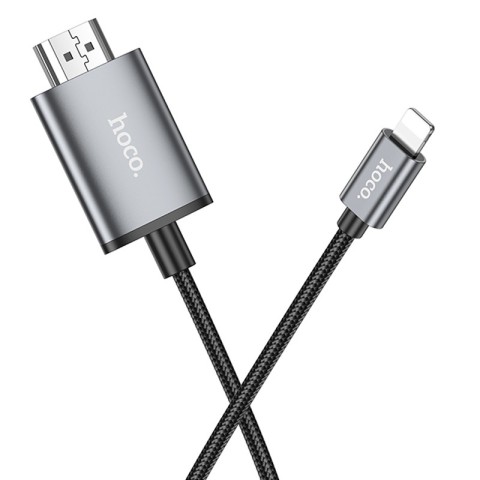 Перехідник Hoco UA27 HD Lightning to HDMI (2m) Metal gray