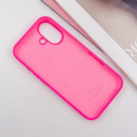 Чохол Silicone Case Full Protective (AA) для Apple iPhone 16 Plus (6.7") Рожевий / Barbie pink