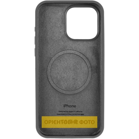 Чохол Silicone Case (AA) Logo with MagSafe для Apple iPhone 17 Pro (6.3") Сірий / Dark Gray