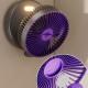 Портативний вентилятор Folding Light Fan 3in1 5000mAh Grey