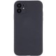 Чохол Silicone Case Full Camera Protective (AA) NO LOGO для Apple iPhone 12 (6.1") Сірий / Dark Gray