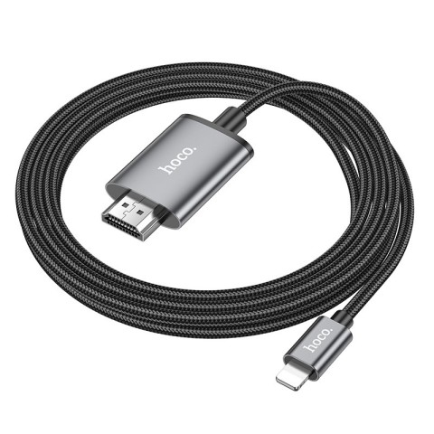 Перехідник Hoco UA27 HD Lightning to HDMI (2m) Metal gray