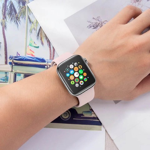 Ремінець Hoco WA01 Flexible series для Apple watch (42/44/45/49mm) Powder Sand