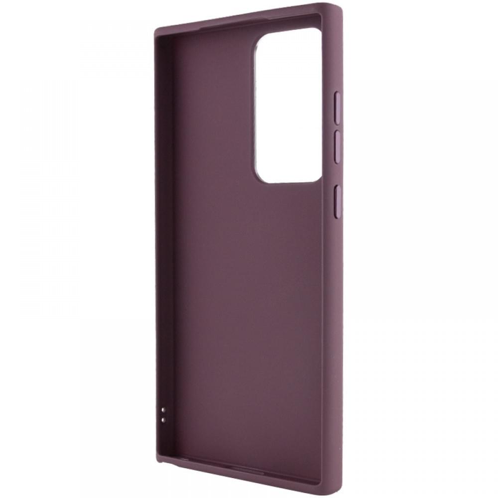 TPU чохол Bonbon Metal Style для Samsung Galaxy S24 Ultra Бордовий / Plum