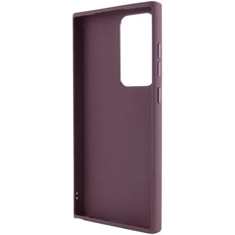 TPU чохол Bonbon Metal Style для Samsung Galaxy S24 Ultra Бордовий / Plum