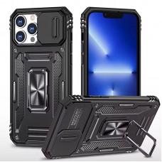 Ударостійкий чохол Camshield Army Ring для Apple iPhone 13 Pro (6.1") Чорний / Black