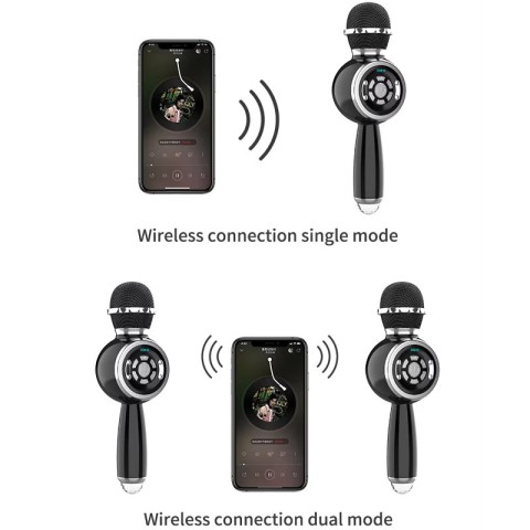 Караоке Мікрофон-колонка DS810 Black