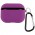 Силіконовий футляр з мікрофіброю для навушників Airpods Pro Фіолетовий / Grape