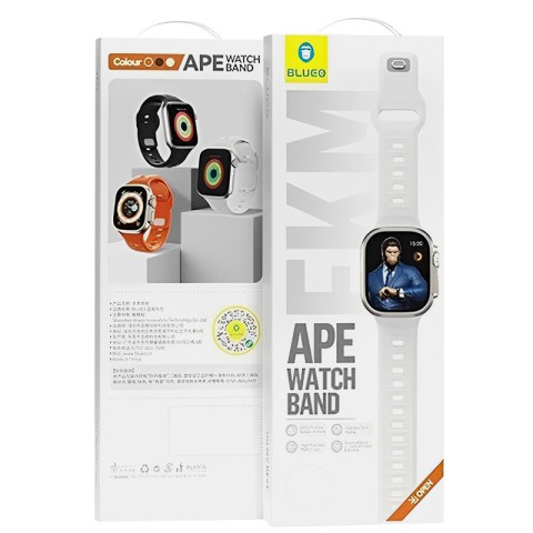 Ремінець BlueO Fluoro Rubber Sport для Apple Watch 42(ser.1-3)/44/45/46/49mm Black