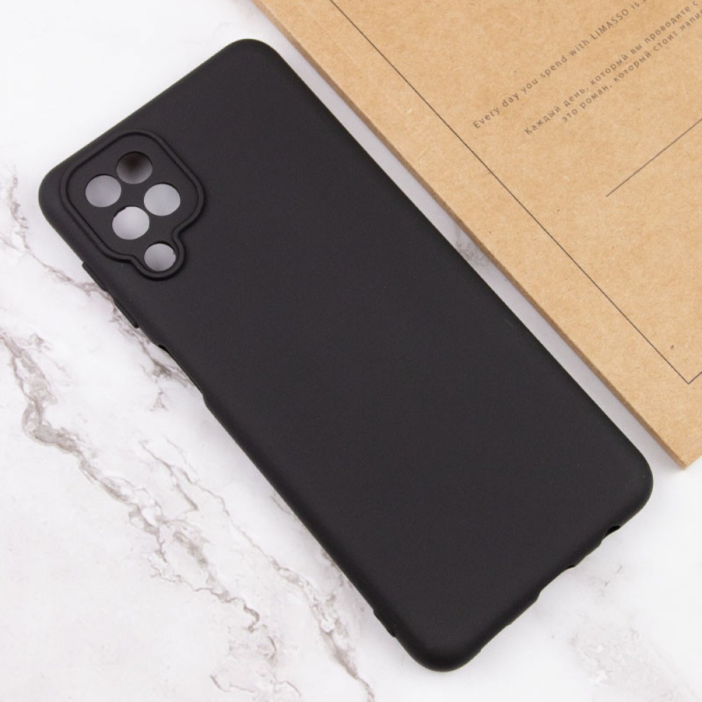 Чохол Silicone Cover Lakshmi Full Camera (AA) для Samsung Galaxy A12 Чорний / Black