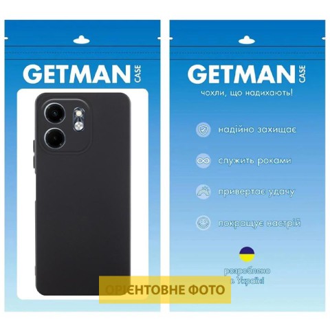 Чохол TPU GETMAN Liquid Silk Full Camera для Xiaomi Redmi A5 / Poco C71 Чорний / Black