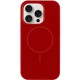 Чохол Silicone Case Full Protective (AA) NO LOGO with MagSafe для Apple iPhone 13 Pro (6.1") Червоний / Deep Red