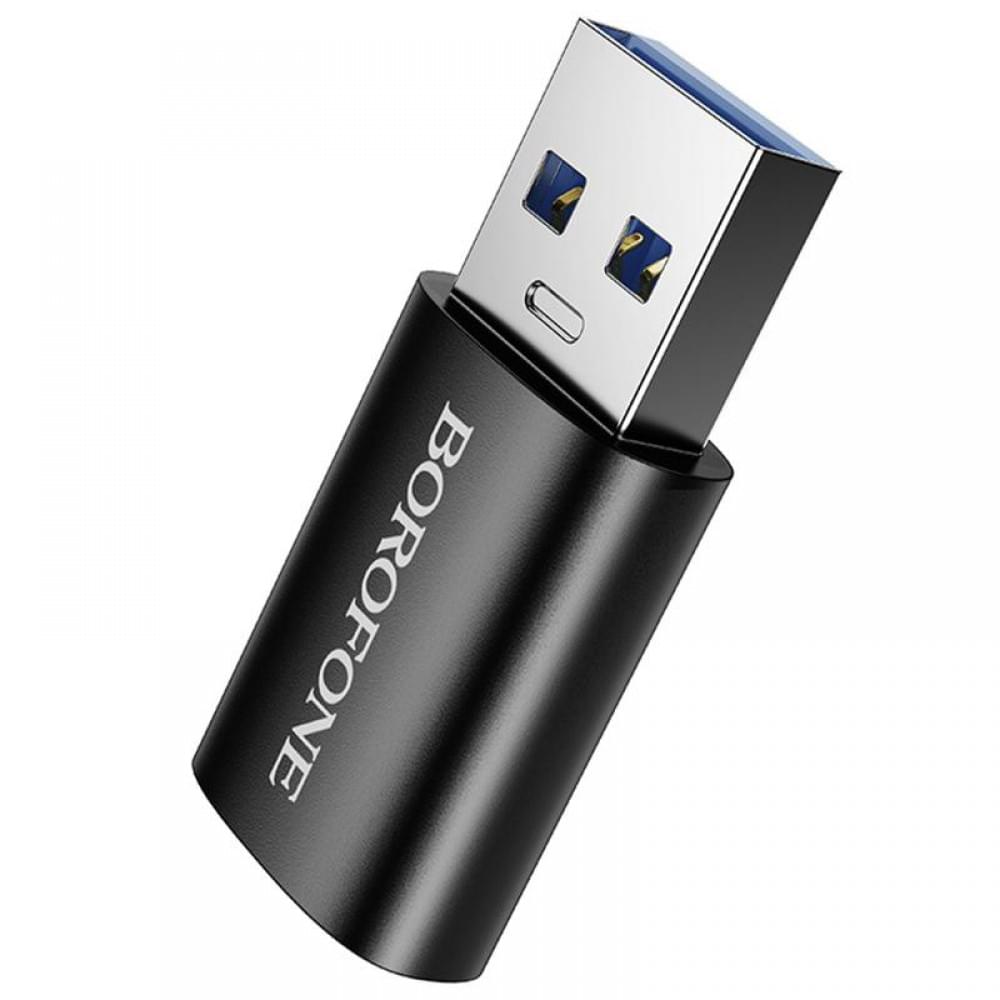 Перехідник Borofone BV26B USB Male to Type-C Female USB3.0 Black