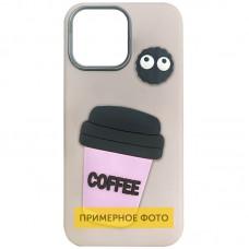 Чохол TPU Leather Toys для Xiaomi Redmi Note 14 5G Coffee / Pink