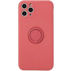Чохол TPU Candy Ring Full Camera для Apple iPhone 12 Pro (6.1") Червоний / Camellia