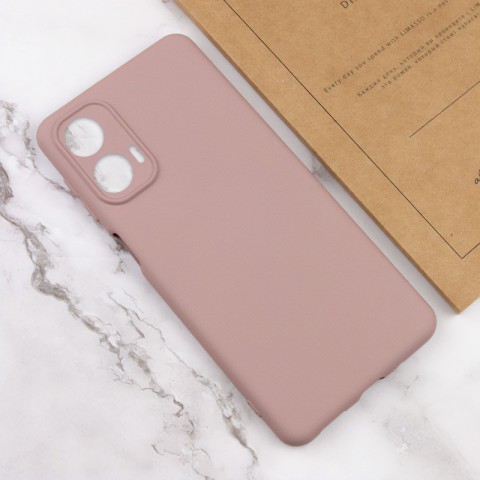 Чохол Silicone Cover Lakshmi Full Camera (AA) для Motorola Moto G24 Рожевий / Pink Sand