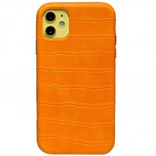 Шкіряний чохол Croco Leather для Apple iPhone 11 (6.1") Yellow