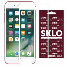 Захисне скло SKLO 3D (full glue) для Apple iPhone 7 plus / 8 plus (5.5") Білий