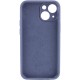 Чохол Silicone Case Full Camera Protective (AA) NO LOGO для Apple iPhone 13 (6.1") Сірий / Lavender Gray