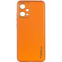 Шкіряний чохол Xshield для Xiaomi Poco X5 5G / Redmi Note 12 5G Помаранчевий / Apricot
