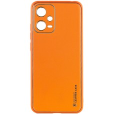 Шкіряний чохол Xshield для Xiaomi Poco X5 5G / Redmi Note 12 5G Помаранчевий / Apricot