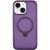 TPU+PC чохол Metal Buttons with MagSafe Colorful HQ Ring для Apple iPhone 14 / 13 (6.1") Purple