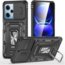 Ударостійкий чохол Camshield Army Ring для Xiaomi Redmi 12 / Poco M6 Pro 5G Чорний / Black