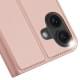 Чохол-книжка Dux Ducis з кишенею для візиток для Apple iPhone 16 (6.1") Rose Gold
