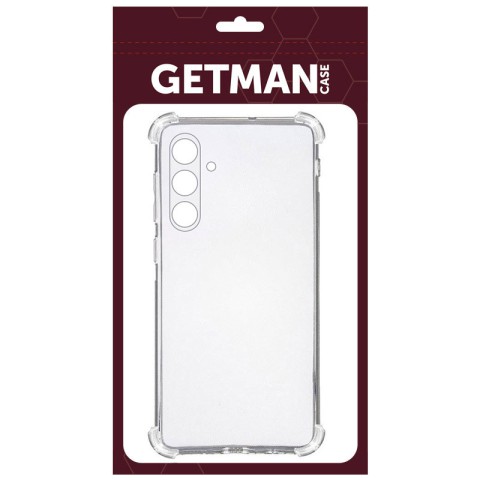 TPU чохол GETMAN Ease logo посилені кути Full Camera для Samsung Galaxy S24 FE Безбарвний (прозорий)