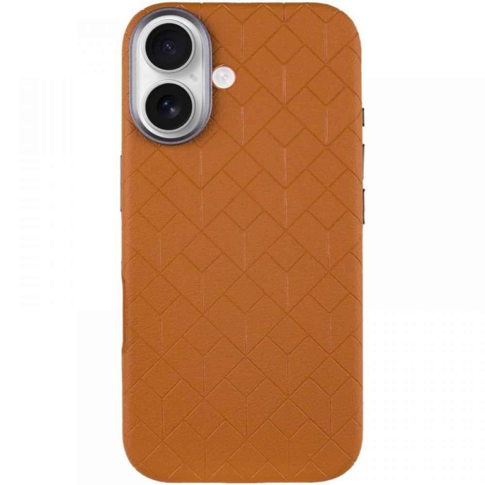 Кожаный чехол Carved with MagSafe для Apple iPhone 16 (6.1")