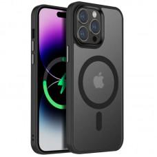 TPU+PC чохол Metal Buttons with MagSafe Colorful для Apple iPhone 13 Pro (6.1") Чорний / Black