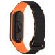 Ремінець Dual-color Magnetic для Xiaomi Mi Band 9/8 Black / Orange