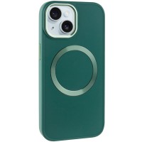TPU чохол Bonbon Metal Style with MagSafe для Apple iPhone 15 (6.1") Зелений / Pine green