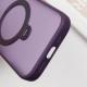 TPU+PC чохол Metal Buttons with MagSafe Colorful HQ Ring для Apple iPhone 14 / 13 (6.1") Purple
