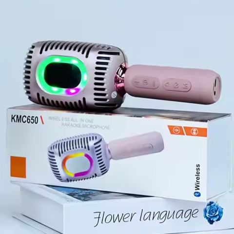 Караоке Мікрофон-колонка KMC650 Pink