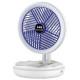 Настільний складной вентилятор Folding Fan 2in1 with Night Light White