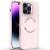 TPU чохол Bonbon Metal Style with MagSafe для Apple iPhone 16 Pro (6.3") Рожевий / Light Pink