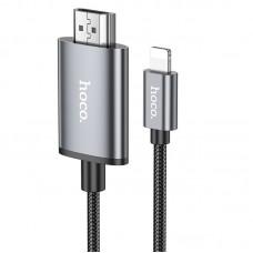 Перехідник Hoco UA27 HD Lightning to HDTV (2m) Metal gray