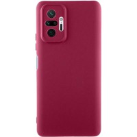 Чохол TPU GETMAN Liquid Silk Full Camera для Xiaomi Redmi Note 10 Pro / 10 Pro Max Бордовий / Marsala