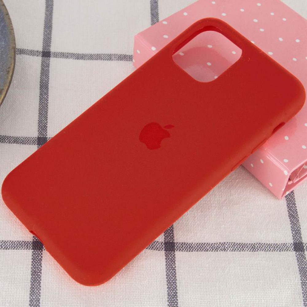 Чохол Silicone Case Full Protective (AA) для Apple iPhone 11 Pro Max (6.5") Червоний / Dark Red