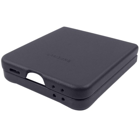 Шкіряний чохол Leather Case (AAA) для Samsung Galaxy Z Flip7 Dark Gray