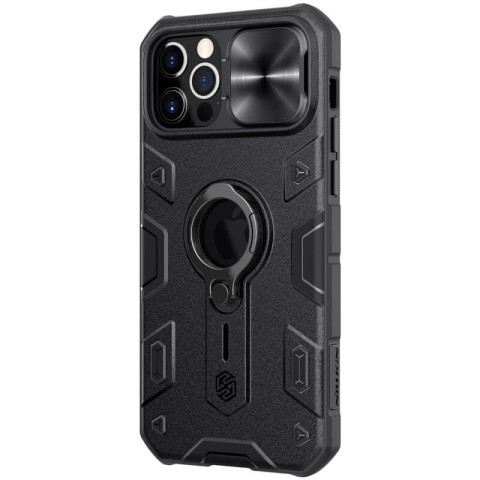 TPU+PC чохол Nillkin CamShield Armor (шторка на камеру) для Apple iPhone 12 Pro Max (6.7") Чорний