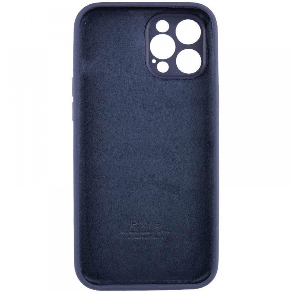 Чохол Silicone Case Full Camera Protective (AA) для Apple iPhone 12 Pro (6.1") Темно-синій / Midnight blue
