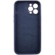 Чохол Silicone Case Full Camera Protective (AA) для Apple iPhone 12 Pro (6.1") Темно-синій / Midnight blue