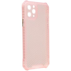 Чохол TPU Ease Carbon color series для Apple iPhone 11 Pro Max (6.5") Рожевий / Прозорий