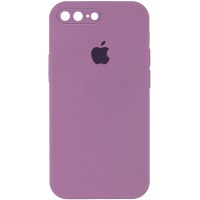 Чохол Silicone Case Square Full Camera Protective (AA) для Apple iPhone 7 plus/8 plus (5.5") Ліловий / Lilac Pride