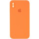 Чохол Silicone Case Square Full Camera Protective (AA) для Apple iPhone XS Max (6.5") Помаранчевий / Papaya