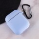 Силіконовий футляр з мікрофіброю для навушників Airpods 1/2 Блакитний / Lilac Blue
