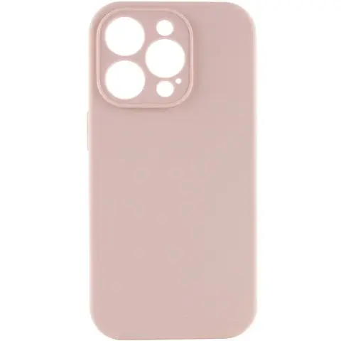 Чохол Silicone Case Full Camera Protective (AA) NO LOGO для Apple iPhone 13 Pro (6.1") Рожевий / Pink Sand